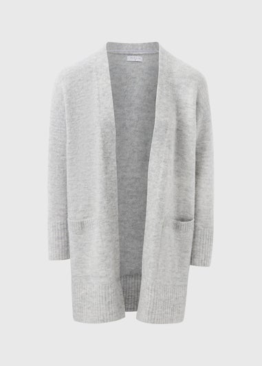 Grey Soft Longline Cardigan