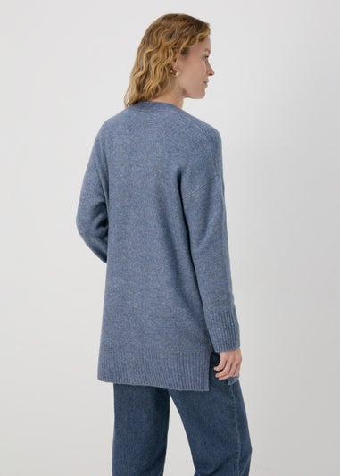 Blue Longline Cardigan