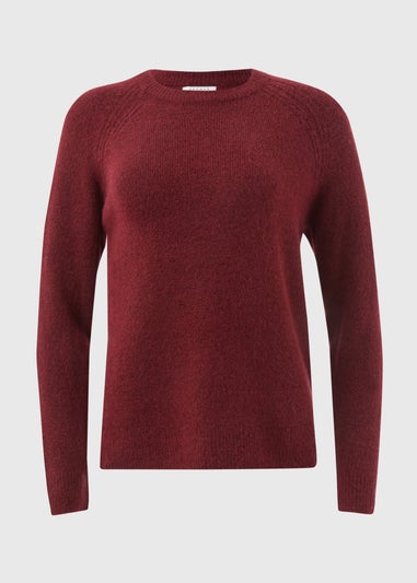 Burgundy Ribbed Jumper