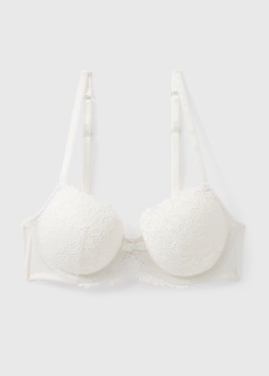 Cream Lace Detail Bra