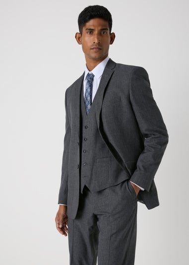 Charcoal Textured Hardwick Waistcoat