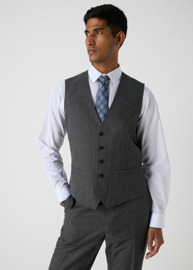 Charcoal Textured Hardwick Waistcoat