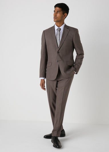 Taylor & Wright Brown Slim Fit Suit Jacket