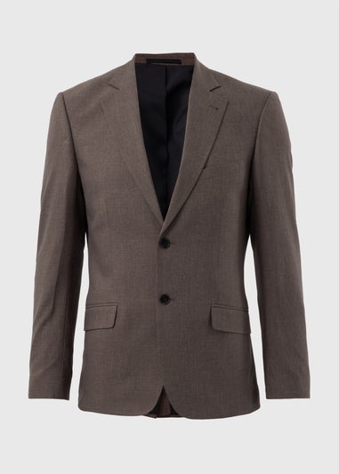 Taylor & Wright Brown Slim Fit Suit Jacket