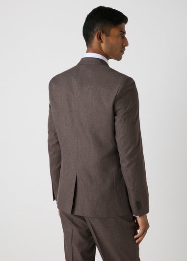 Taylor & Wright Brown Slim Fit Suit Jacket