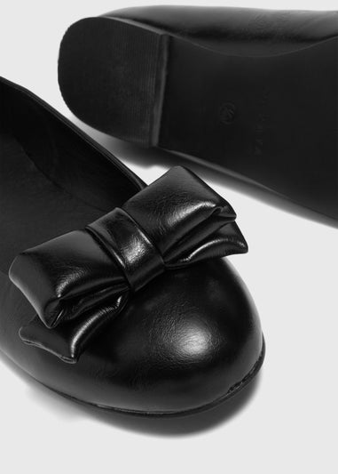 Black Bow Ballet Flats