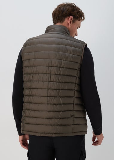 Khaki Puffer Gilet