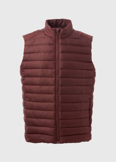 Burgundy Puffer Gilet