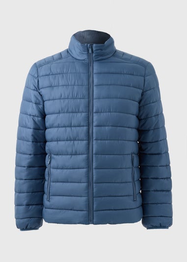 Blue Funnel Puffer Jacket