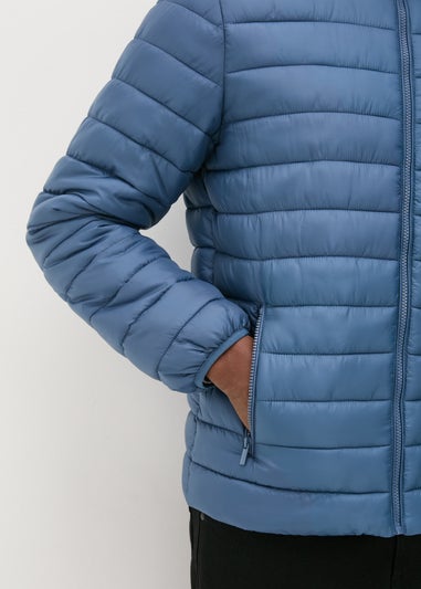 Blue Funnel Puffer Jacket