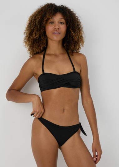 Black Twist Bikini Bottoms