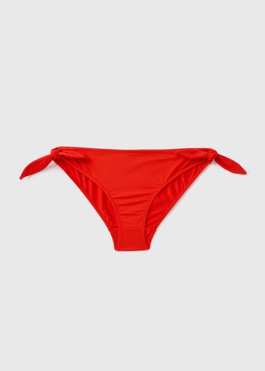 Red Twist Bikini Bottoms