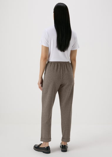 Brown Ponte Straight Leg Trousers