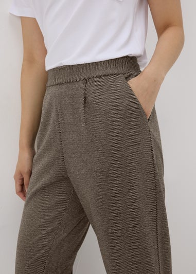 Brown Ponte Straight Leg Trousers