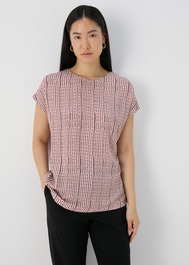 Et Vous Pink Patterned T-Shirt