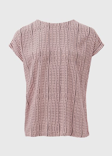 Et Vous Pink Patterned T-Shirt