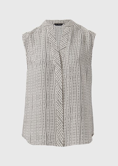 Et Vous Beige Airflow Sleeveless Shirt