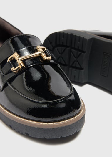 Soleflex Black Chain Loafers