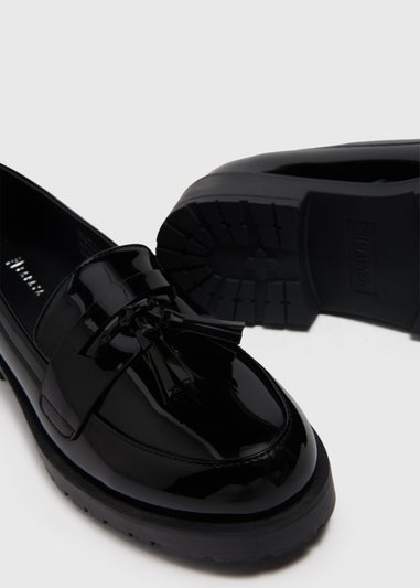 Black Patent Chunky Loafers