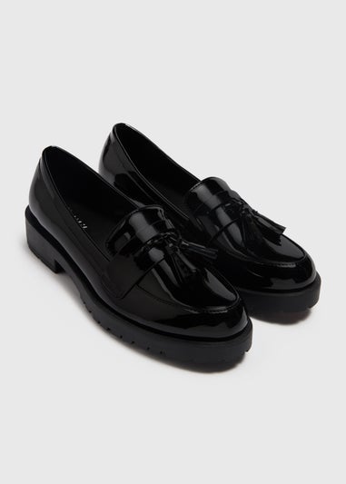 Black Patent Chunky Loafers