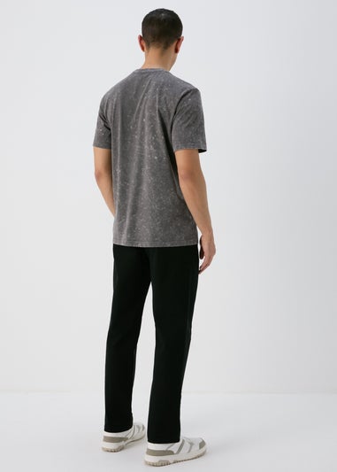 Black Straight Fit Chinos