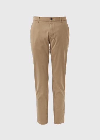 Beige Straight Fit Chinos