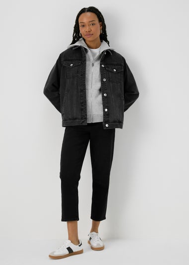 Black Wash Oversized Denim Jacket