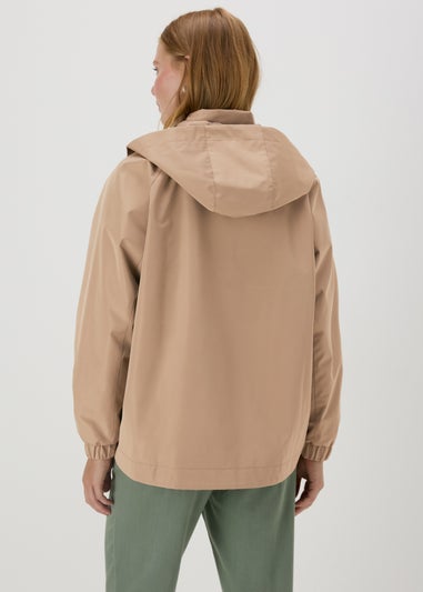 Beige Mid Length Mac Coat