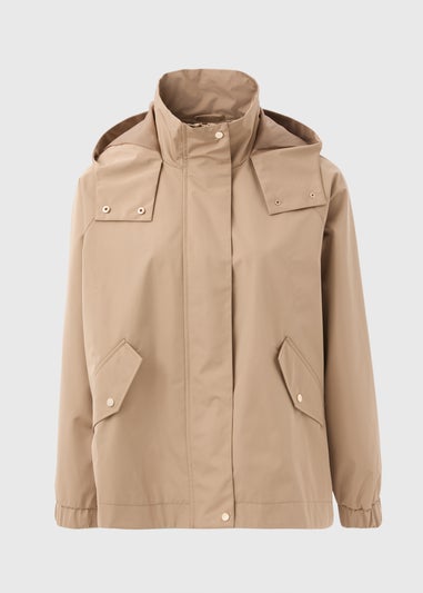 Beige Mid Length Mac Coat