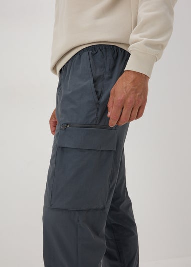 Blue Drawcord Cargo Trousers