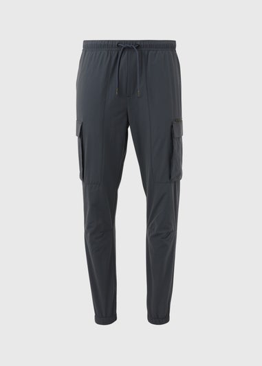 Blue Drawcord Cargo Trousers