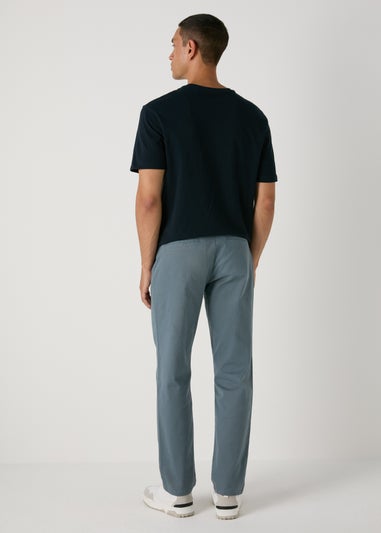 Blue Straight Fit Chinos