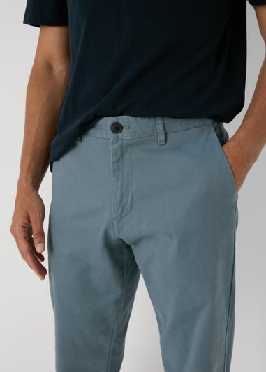 Blue Straight Fit Chinos