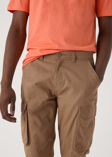 Brown Basic Cargo Trousers