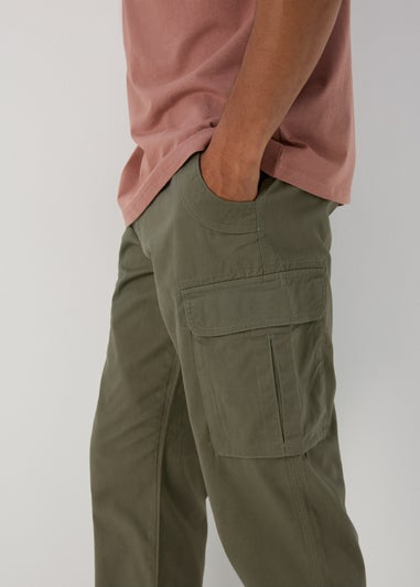 Khaki Basic Cargo Trousers