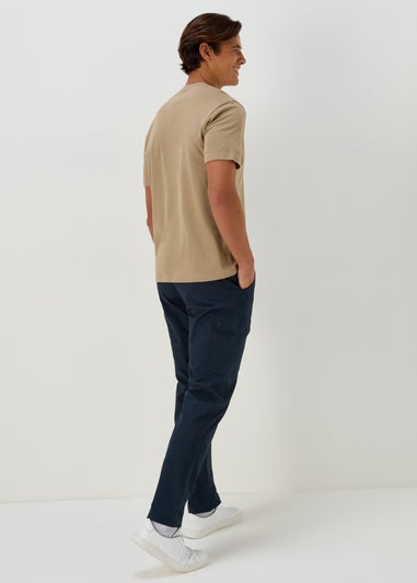 Navy Belted Cargo Trousers