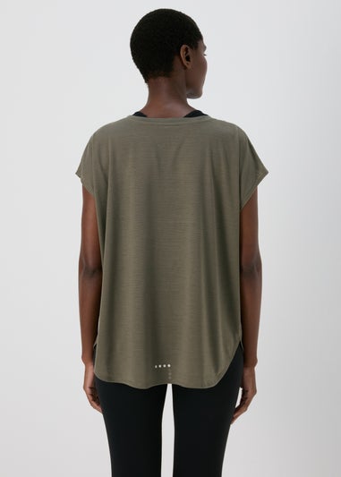 Souluxe Khaki V Neck T-Shirt