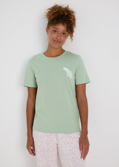 Green Leopard Pyjama T-Shirt