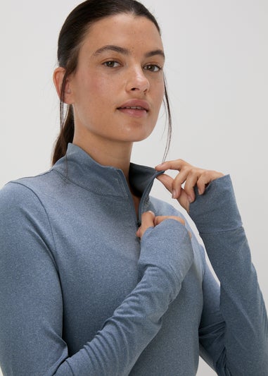 Souluxe Blue Half Zip Top