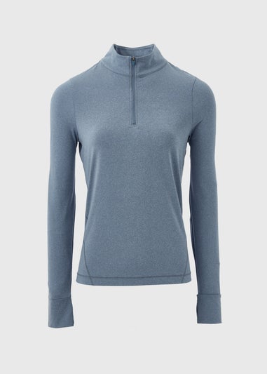 Souluxe Blue Half Zip Top