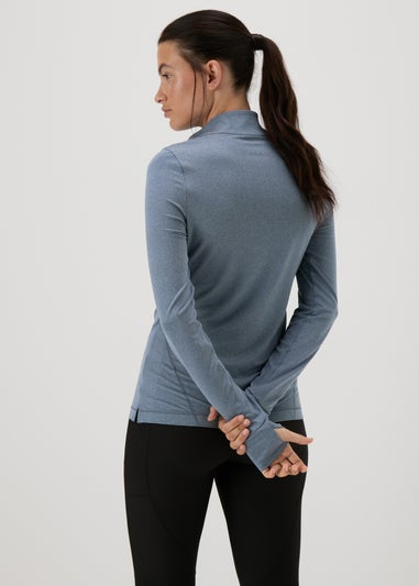 Souluxe Blue Half Zip Top