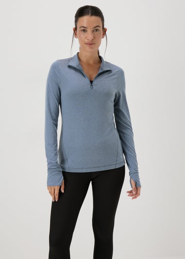 Souluxe Blue Half Zip Top