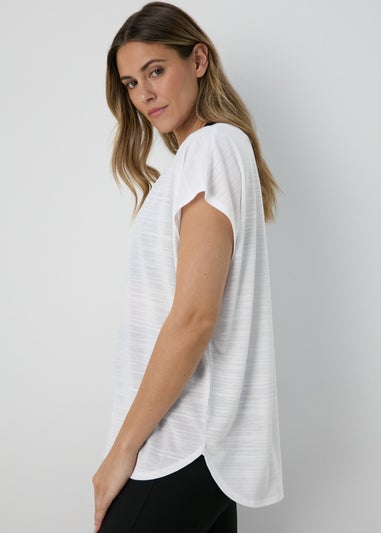 Souluxe V Neck White T Shirt