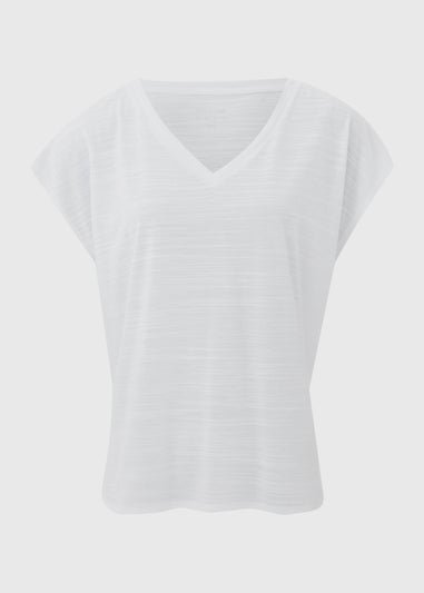 Souluxe V Neck White T Shirt