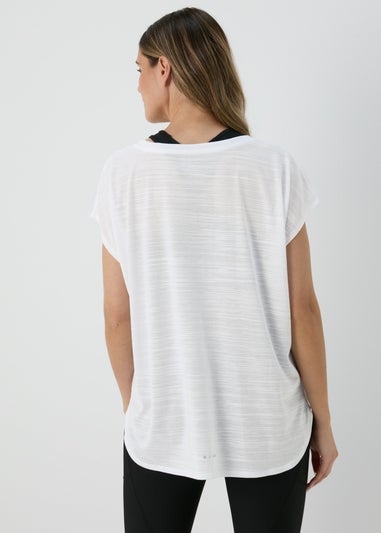 Souluxe V Neck White T Shirt