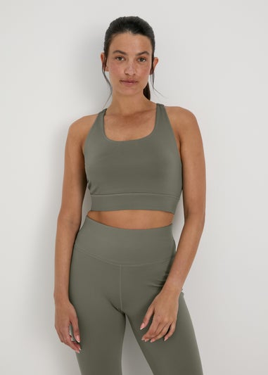 Khaki Basic Crop