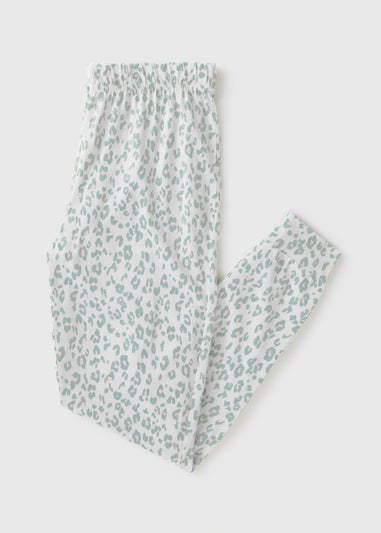 Green Leopard Print Pyjama Bottoms