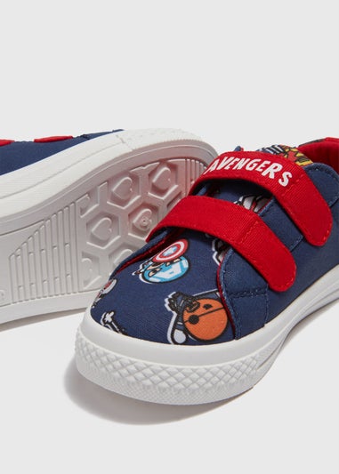 Marvel Kids Navy Avengers Canvas Shoes (Younger 4-12)