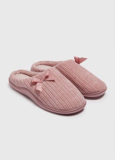 Pink Hidden Support Mule Slippers