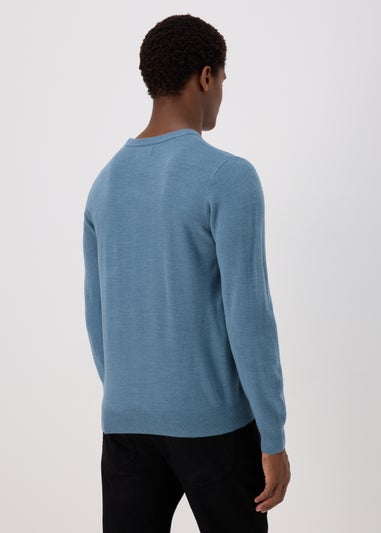 Blue Soft Touch Crew Neck Jumper